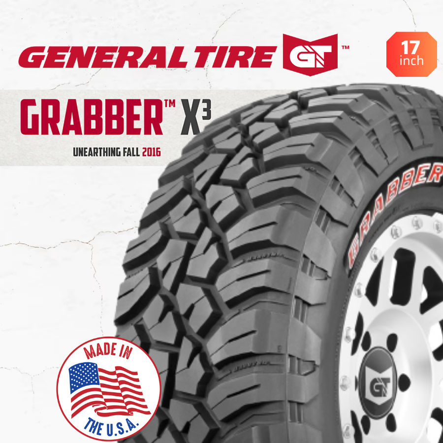 Lốp địa hình General Grabber X3 – Phiên bản đặc biệt chữ Đỏ (Made in USA)